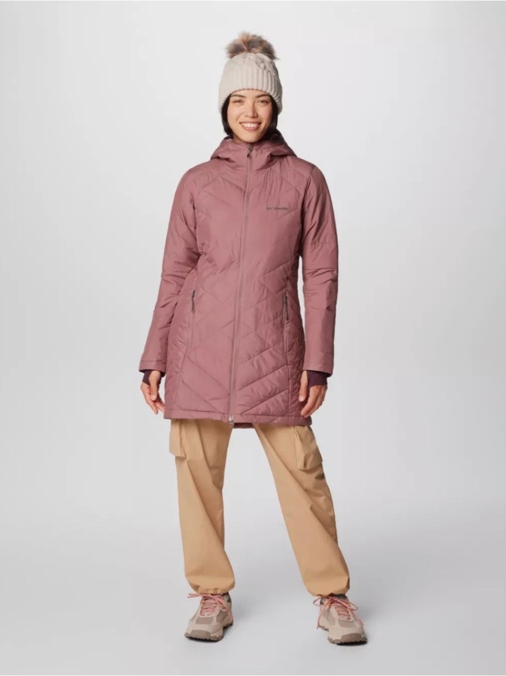 Columbia Women's Heavenly Long Hooded Jacket - Fig